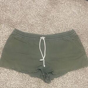 Aerie Olive Athletic Shorts with Drawstring